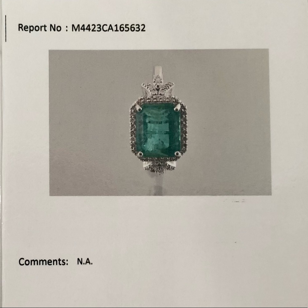 Emerald & Diamond Ring - Picture 8 of 10